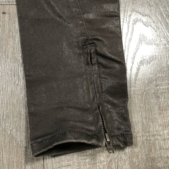 ALLSAINTS Coated Skinny Jean Ankle Zipper Size W25 - Picture 5 of 6